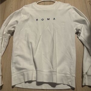 White brandy Roma crewneck (os)